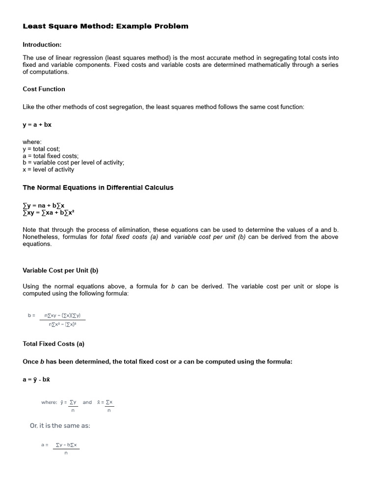 SCM - Least Square Method | PDF