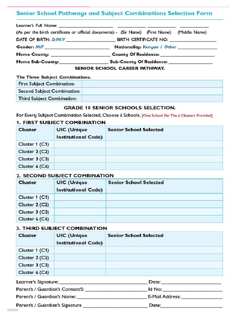School Pathway Selection | PDF