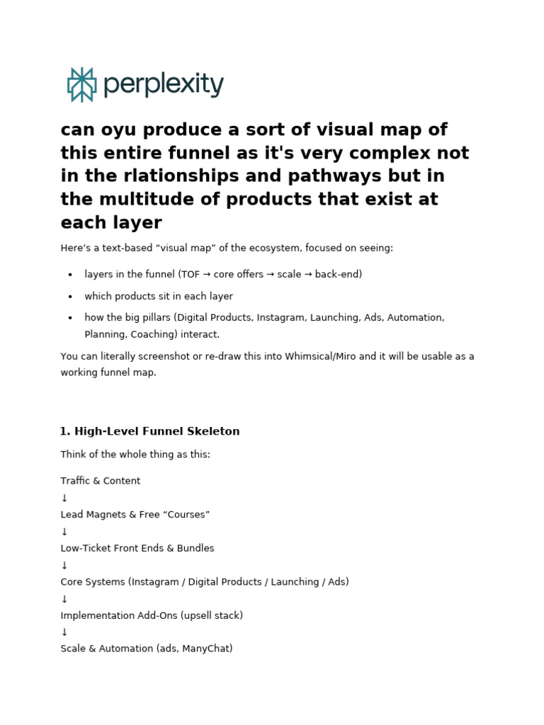 Can You Produce A Sort of Visual Map of This Entir | PDF
