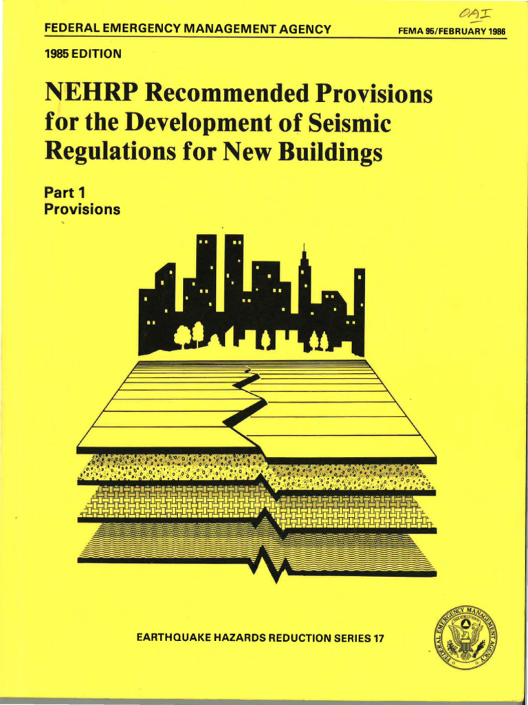 FEMA95 NEHRP Provisions Part 1 Provisions 1985 | PDF | Emergency Management
