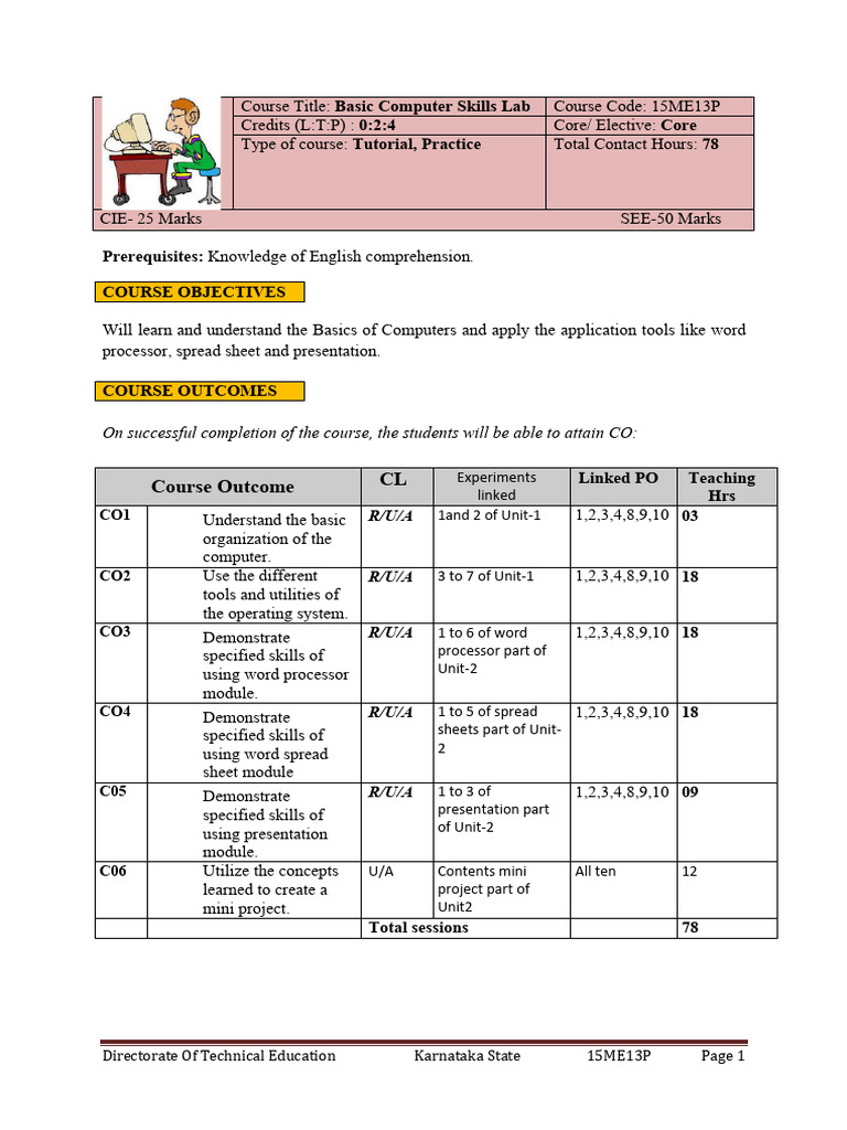 5.basic Computer Skills LAB | PDF | Computer Science | Computing