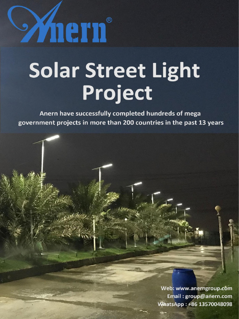 Anern Solar Light Project | PDF | Street Light | Sustainable Energy