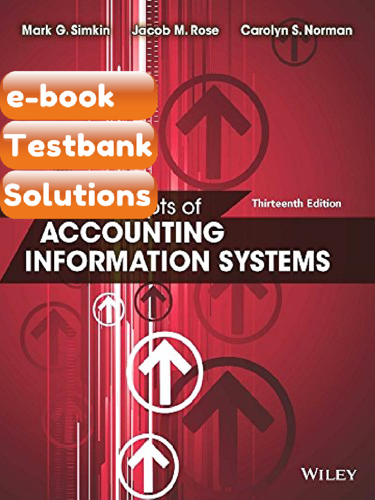 Testbank Core Concepts of Accounting Information Systems 13th Edition ...