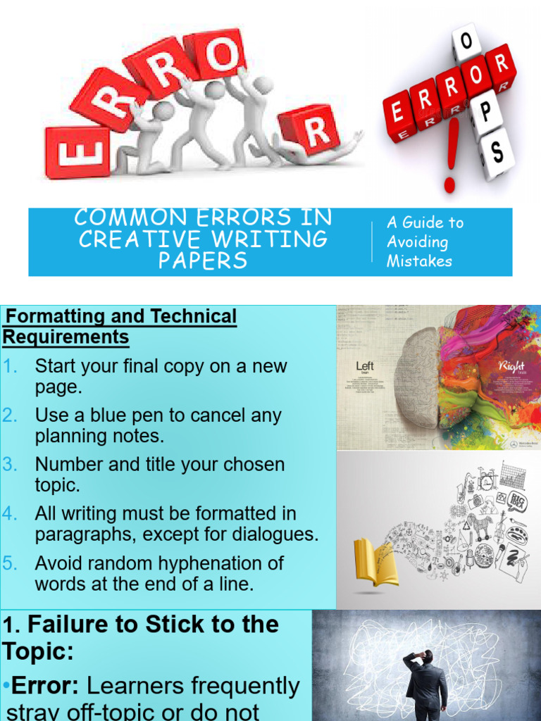 Common Errors in Creative Writing Papers 2025 | PDF | Sentence ...