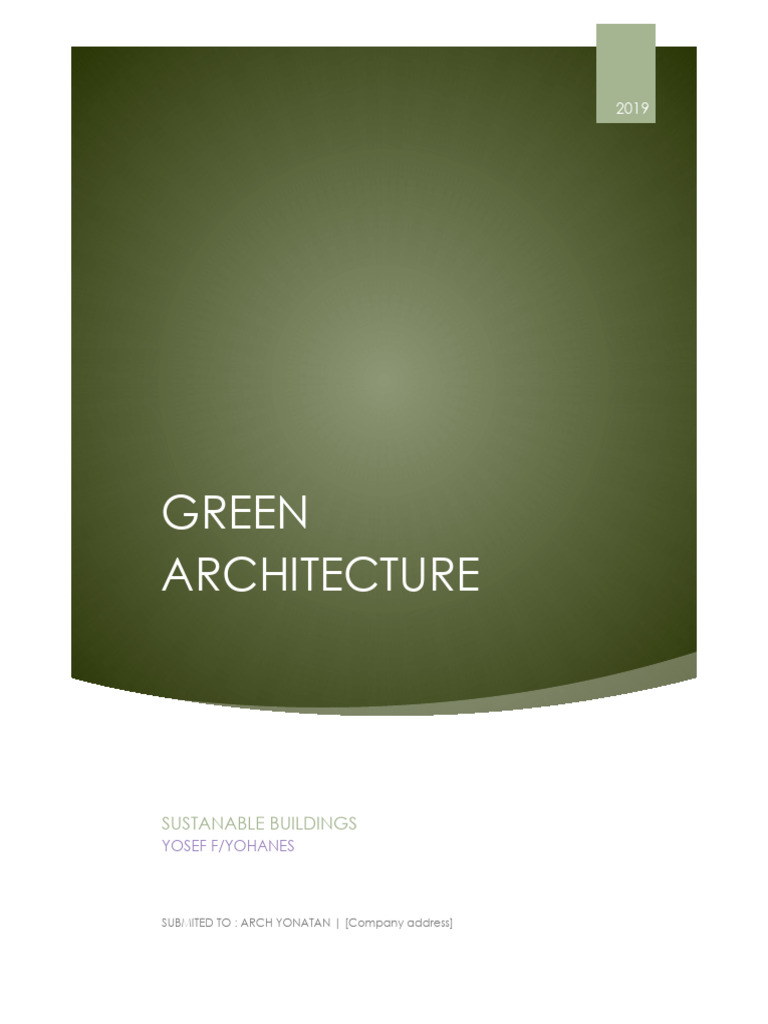 Green Architecture | PDF | Sustainable Architecture | Sustainable Design