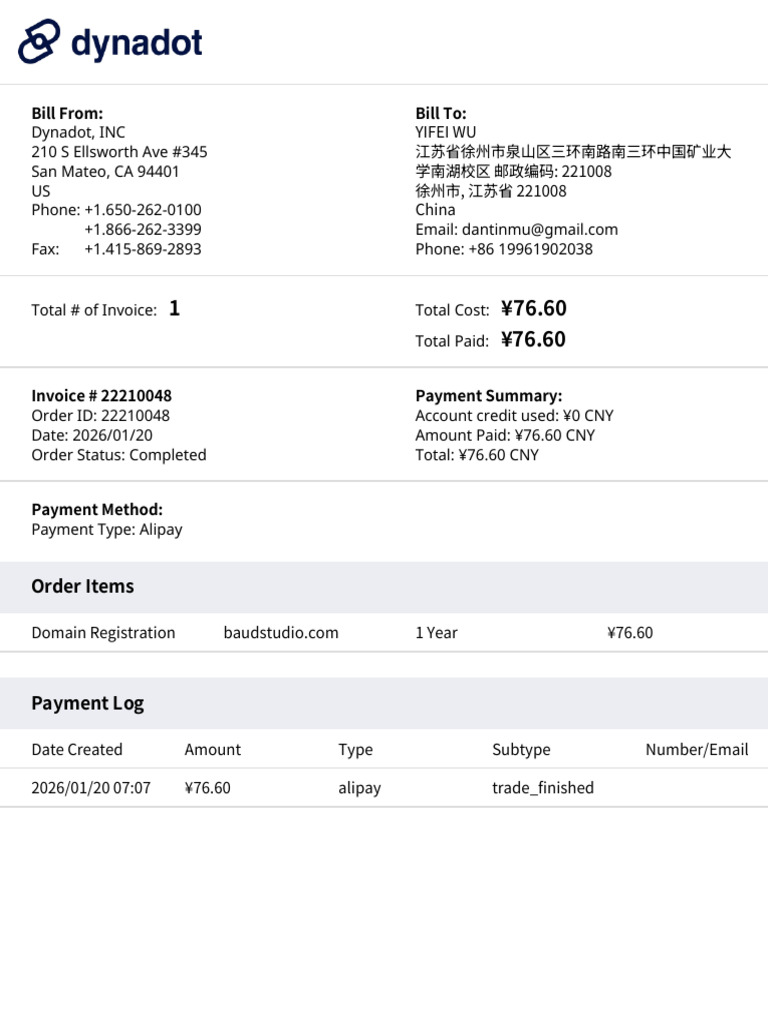 Order Invoice 22210048 | PDF