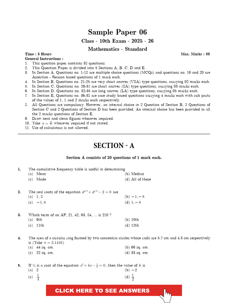 Maths Standard 6 | PDF | Circle | Mathematics