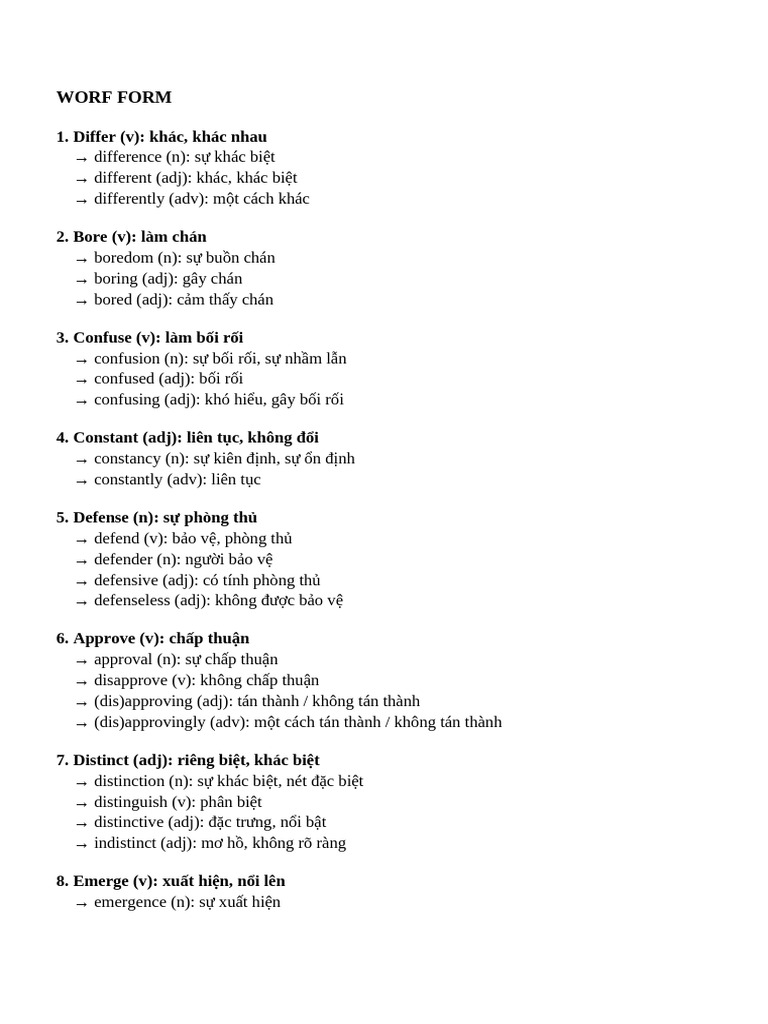 Word Form | PDF