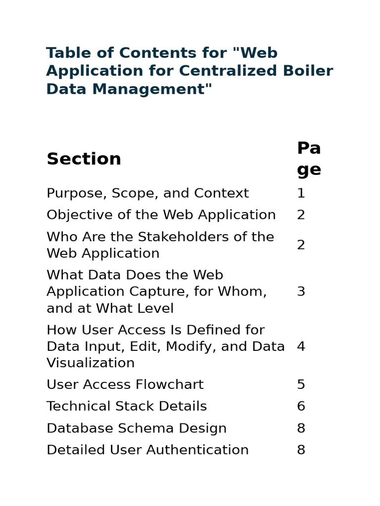Web Application for Centralized Boiler Data Management | PDF ...