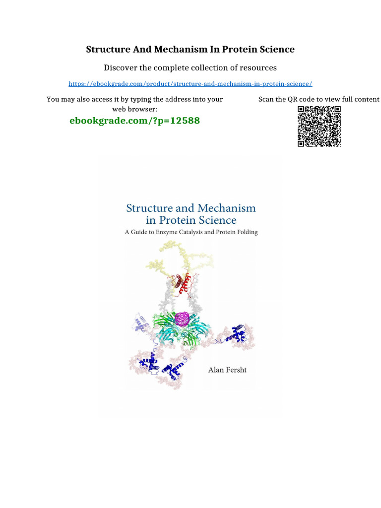 Structure and Mechanism in Protein Science Online Reading | PDF | Property