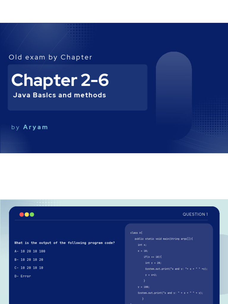 Chapter 2 - 6 - Module 02 - Java Basics and Methods | PDF | Method ...
