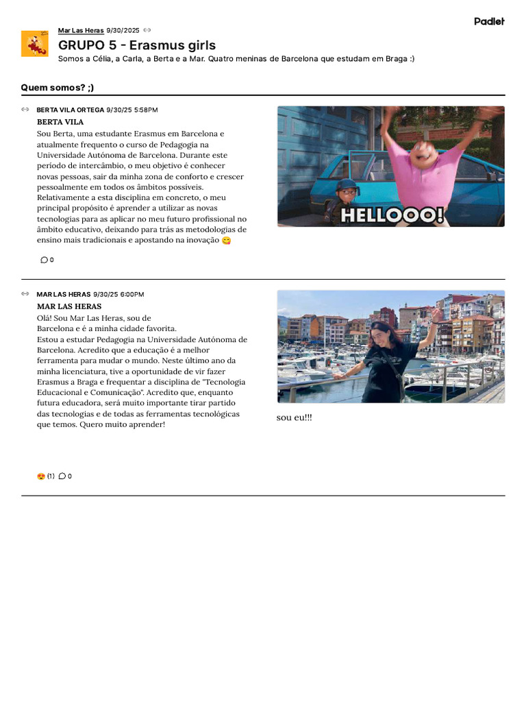 Padlet - GRUPO 5 Erasmus Girls - Compressed | PDF | Pedagogia