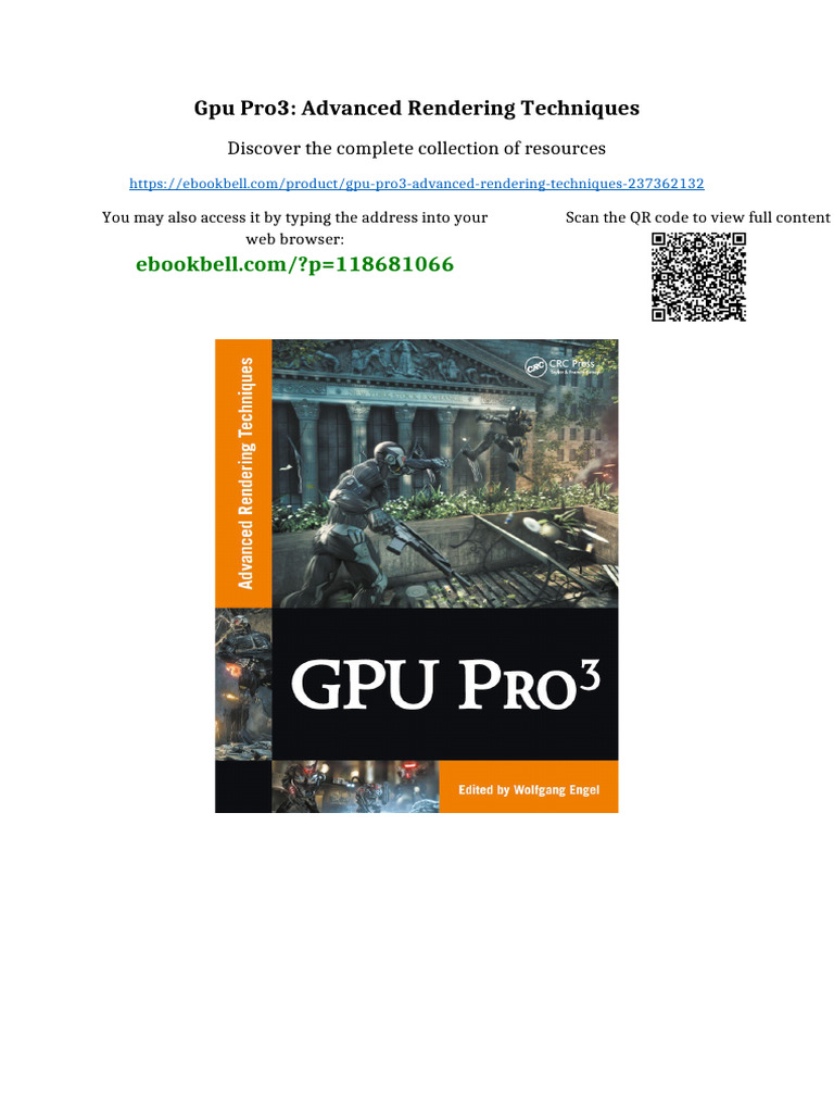 GPU Pro3: Advanced Rendering Techniques All Chapters Available | PDF ...