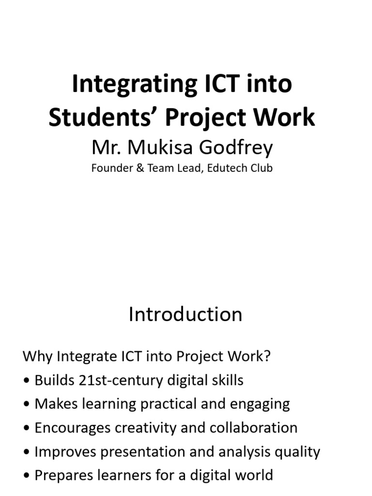 ICT Integration Project Work ITAU | PDF
