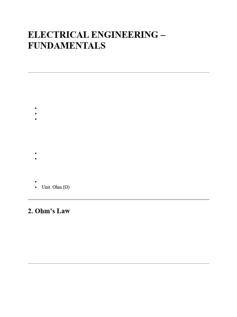 Electrical Study Notes 1 | PDF