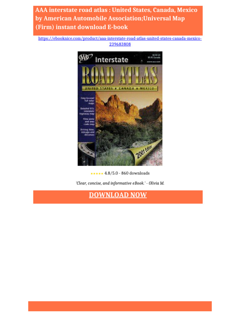 AAA interstate road atlas : United States, Canada, Mexico by American ...