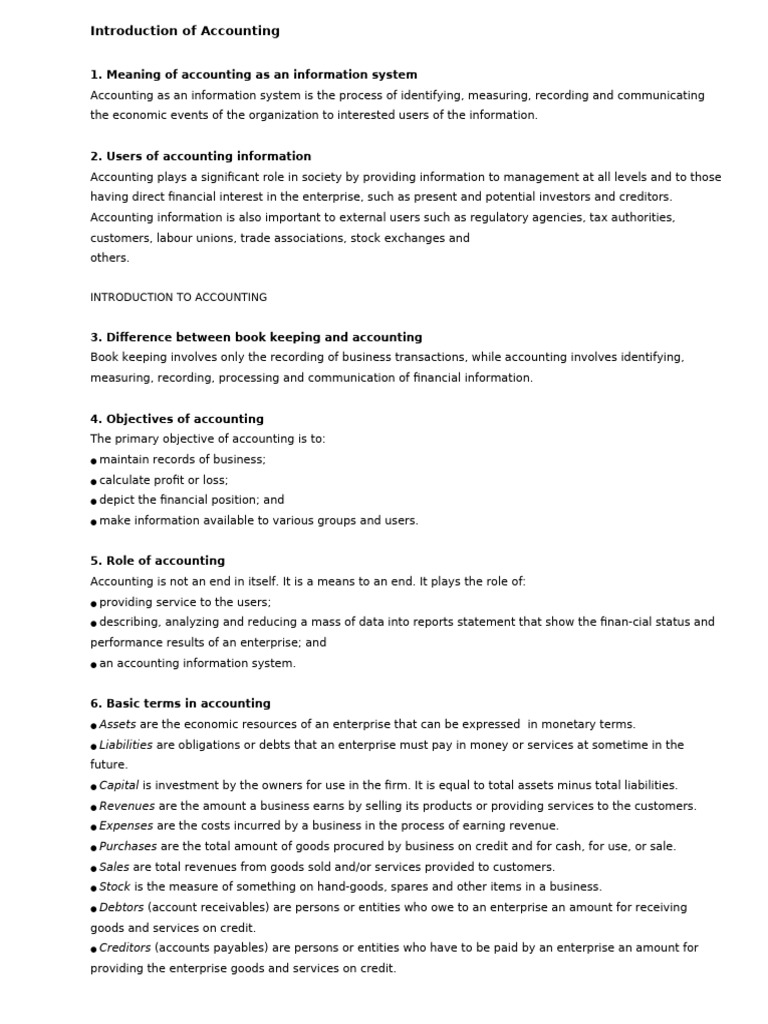 Account Notes I | PDF | Debits And Credits | Balance Sheet