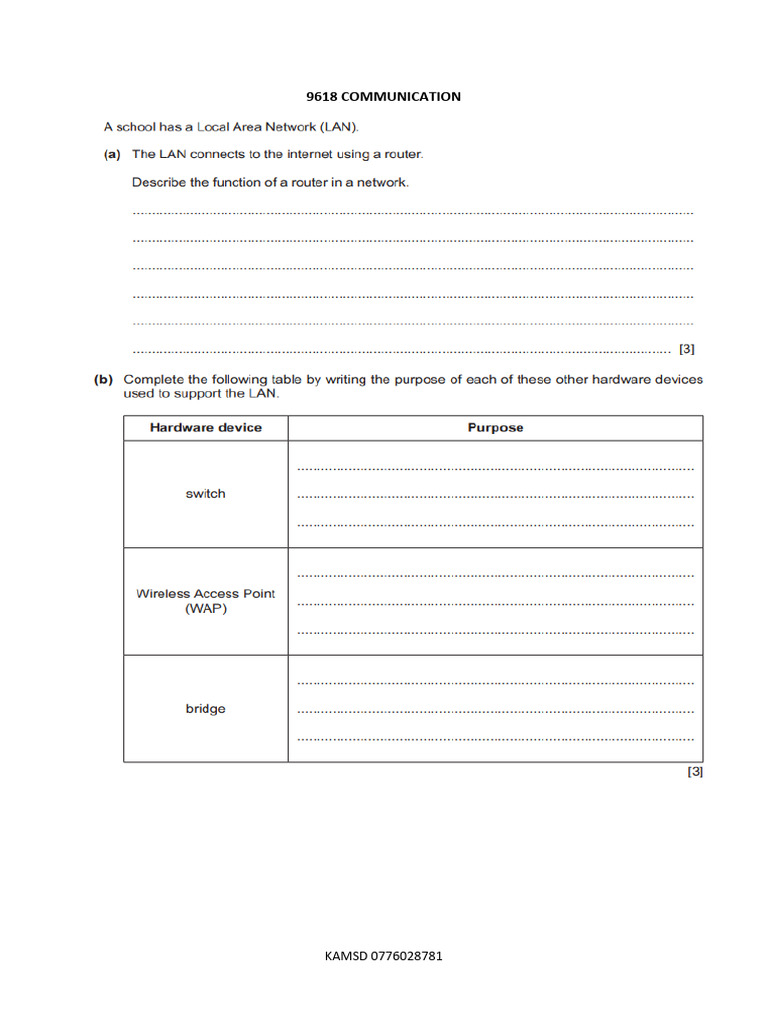 9618 Communication | PDF