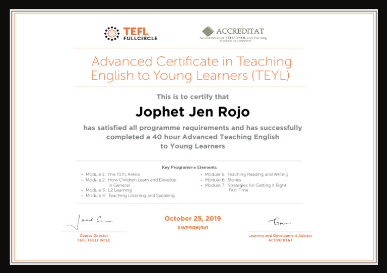 160HRTEFL_Advanced Certificate in Teaching English to Young Learners ...