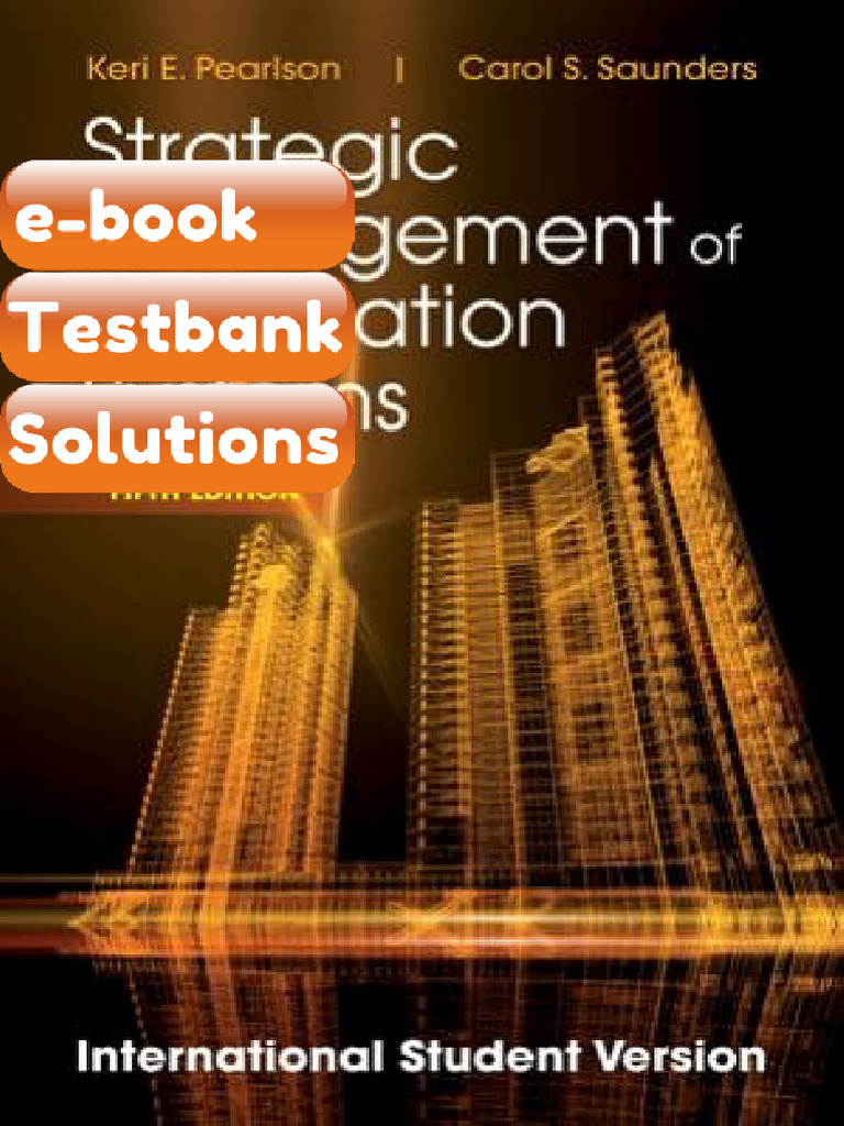 Testbank Strategic Management of Information Systems 5th Edition ...