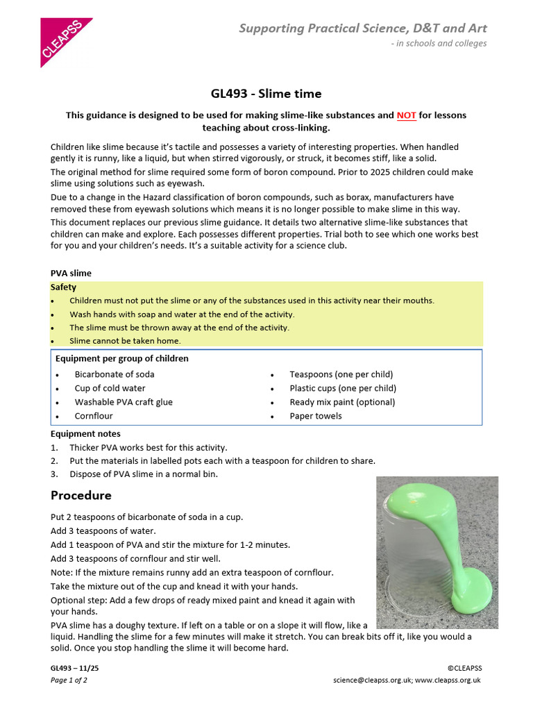 GL493 Slime Time | PDF | Teaspoon