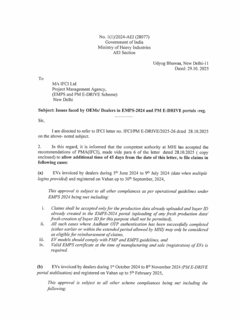 MHIs Letter Dated 29.10.2025 (28077) | PDF