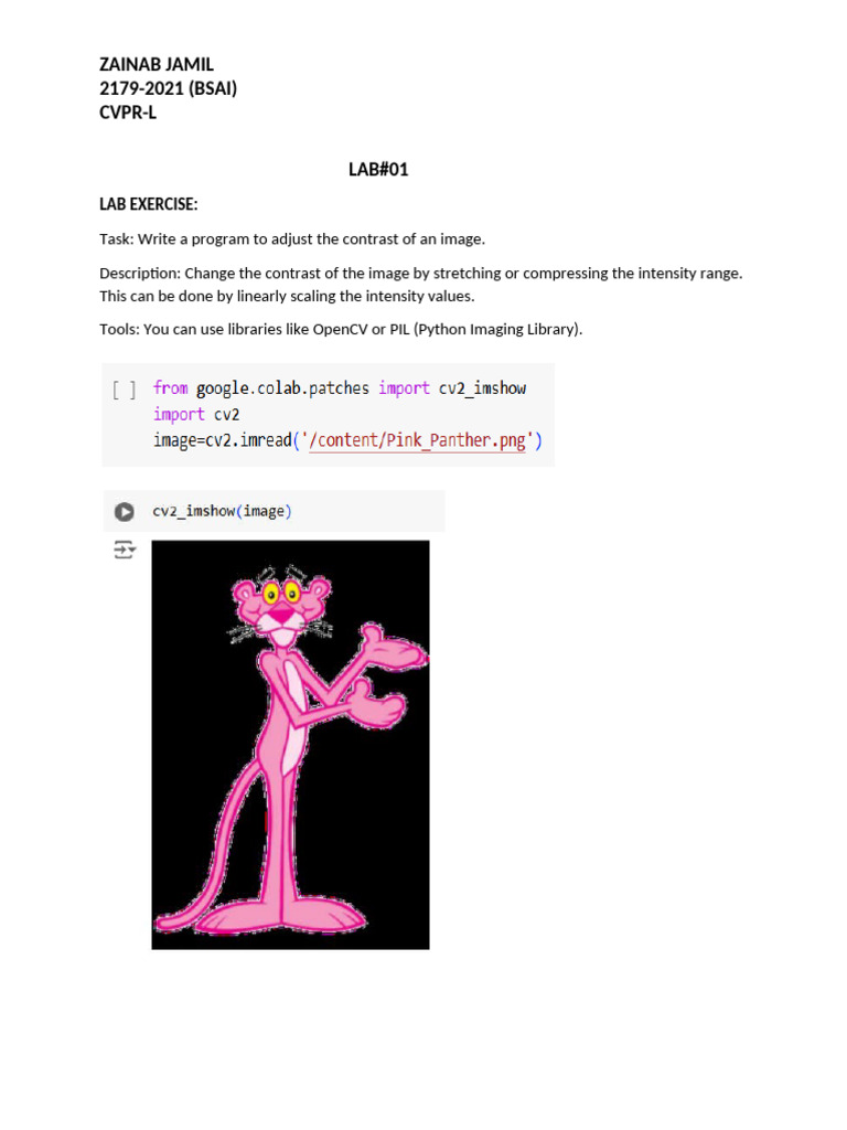 CV Lab#01 | PDF