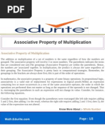 Associative Property of Multiplication