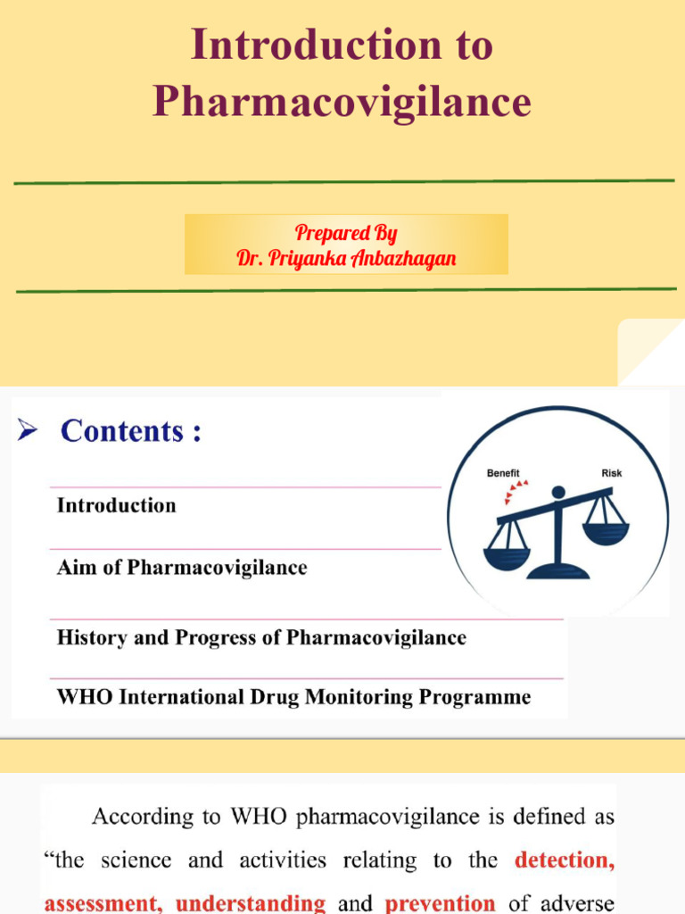 Introduction To Pharmacovigilance | PDF