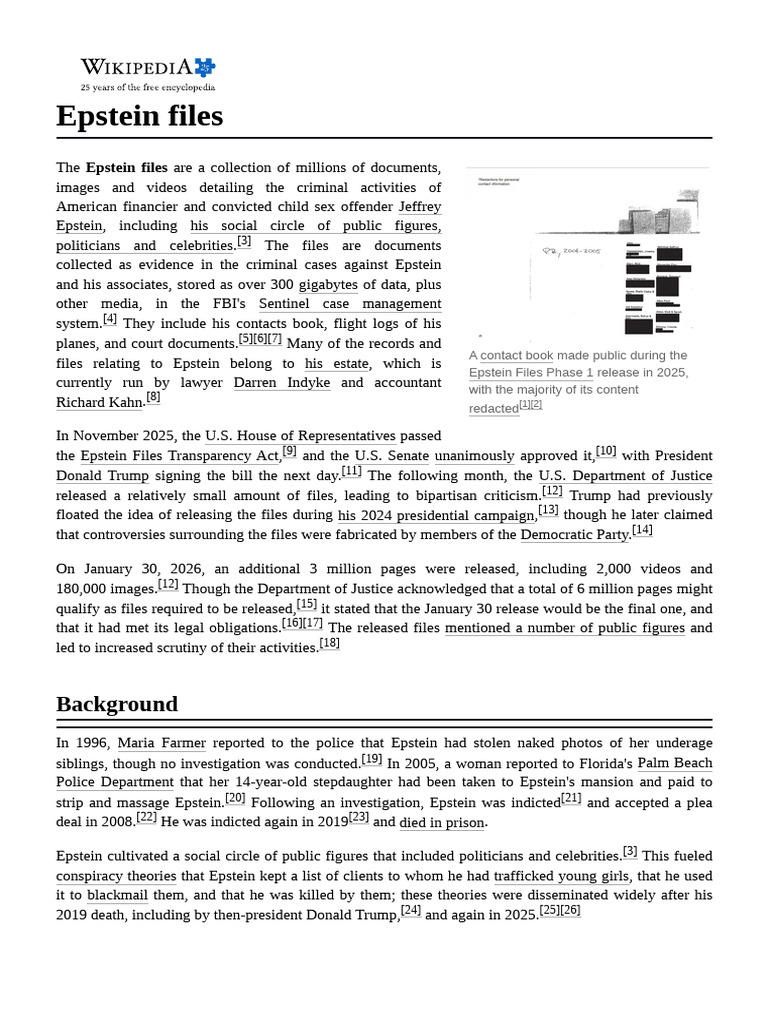 Epstein Files | PDF