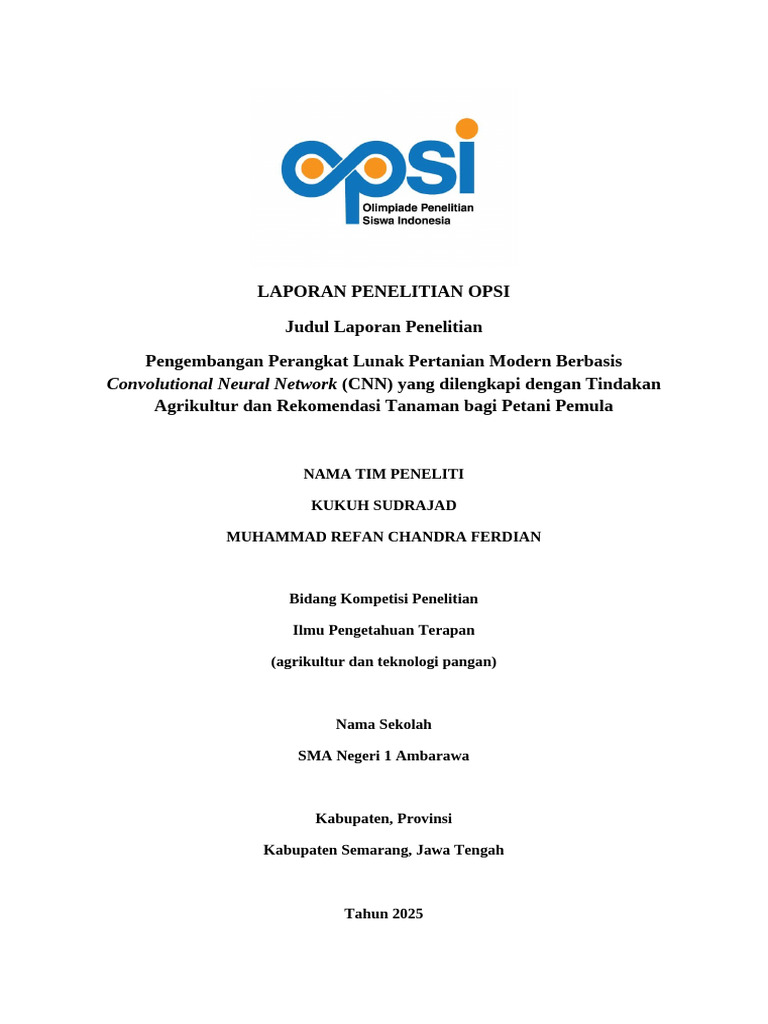 Laporan Penelitian Opsi New | PDF