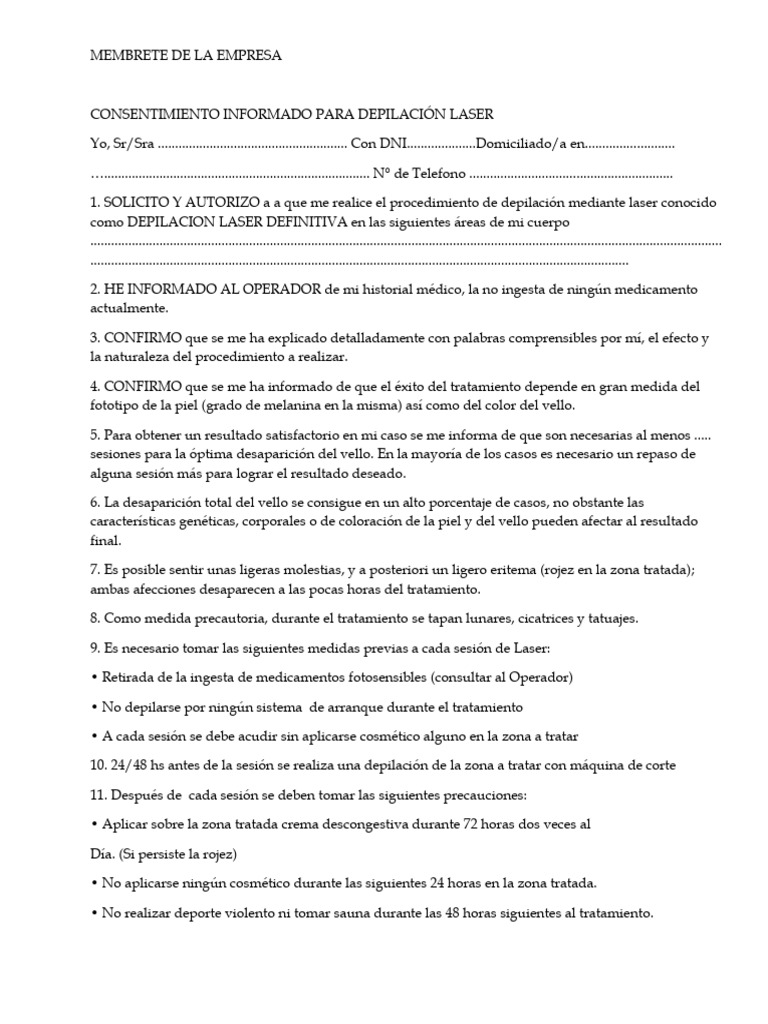 Consentimiento Depi | PDF