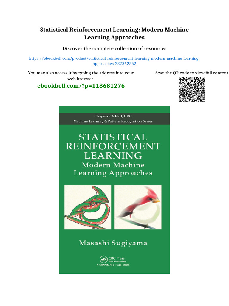Statistical Reinforcement Learning: Modern Machine Learning Approaches ...