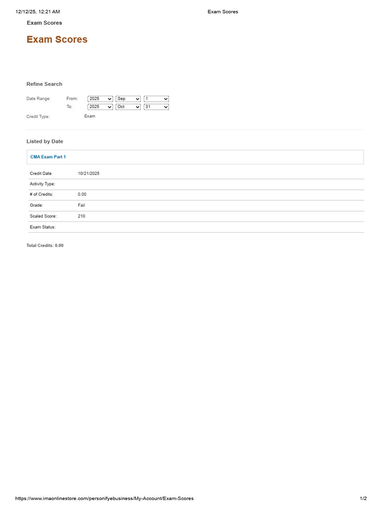 Exam Scores | PDF