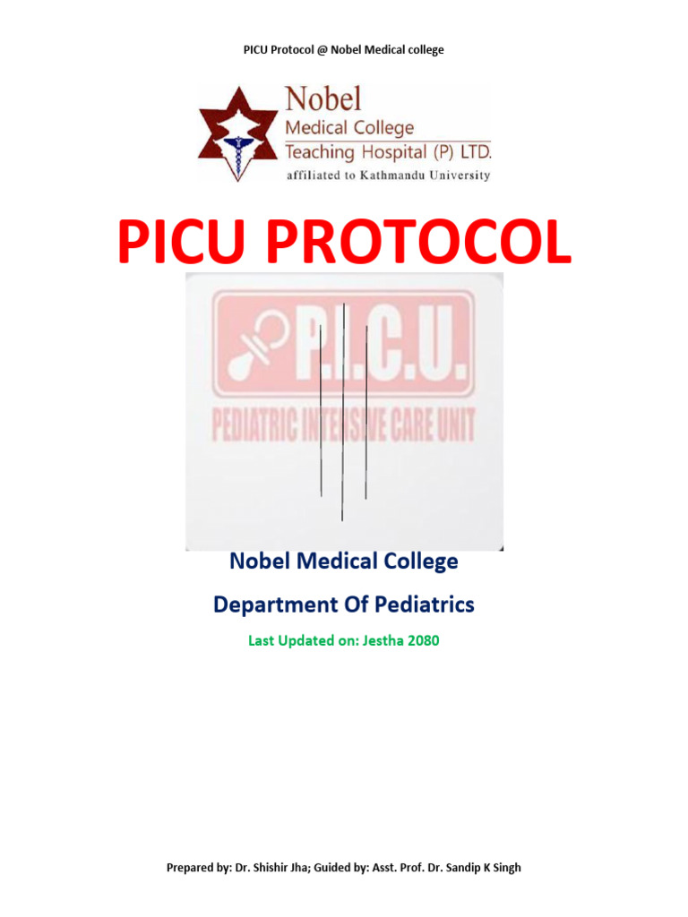 Picu Protocol Updated Jestha 2080 | PDF | Hypoglycemia | Intravenous ...