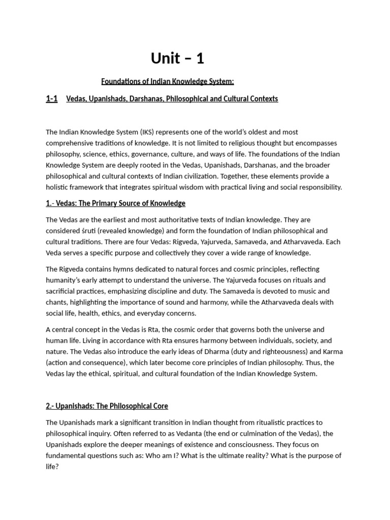 unit 1 - Copy (4) | PDF | Moksha | Brahman