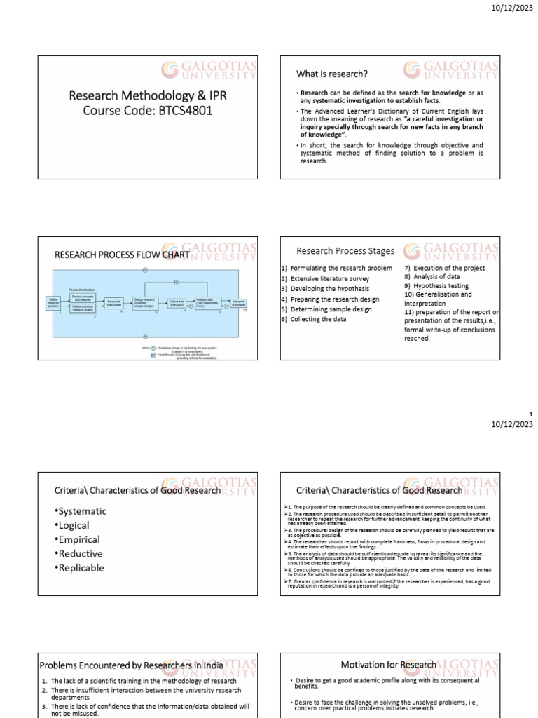 RM Notes Handouts | PDF | Intellectual Property | Plagiarism