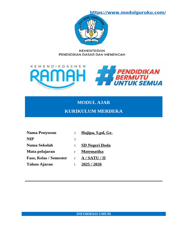 Modul Ajar MTK Extended Version | PDF