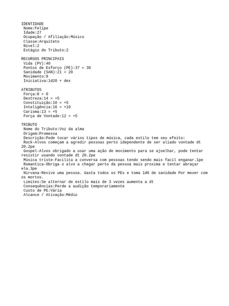 Felipe RPG | PDF