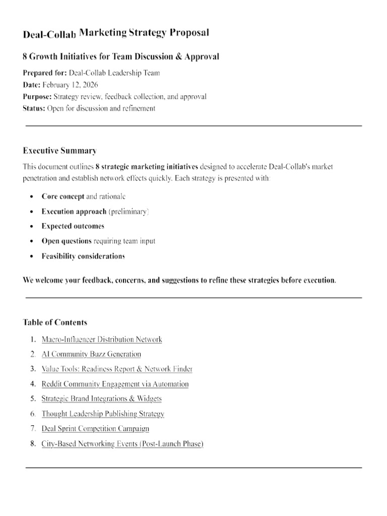 Strategy Proposal | PDF