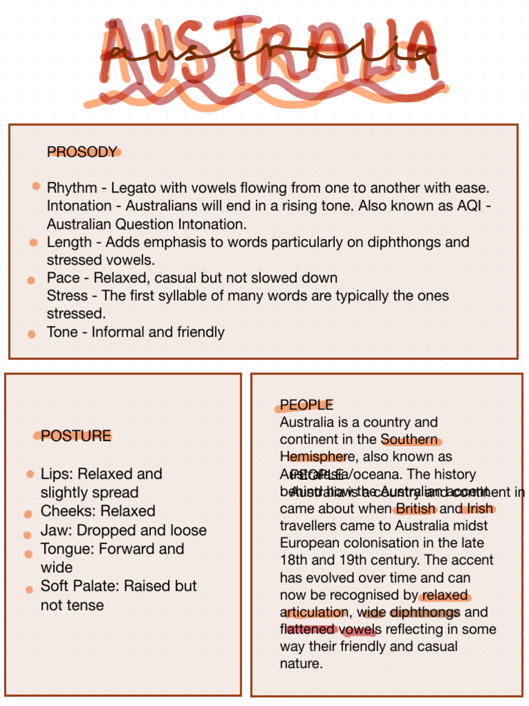 Australian Accent Breakdown | PDF | Stress (Linguistics) | Vowel