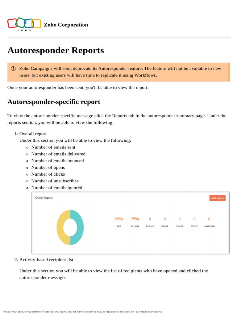 View Autoresponder Reports | PDF | Cyberspace | Email