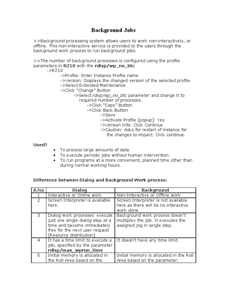 Background Jobs | PDF | Scheduling (Computing) | Operating System