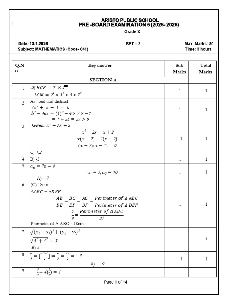 PB 5 Answer Key Set 3 | PDF | Angle | Zero Of A Function
