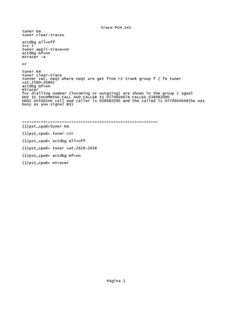 Trace PCM | PDF