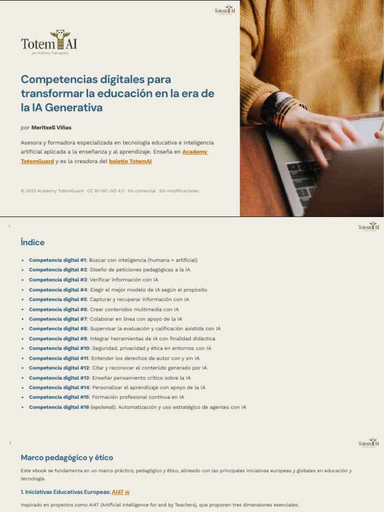 Competencias Digitales para Transformar La Educacion en La Era de La IA ...