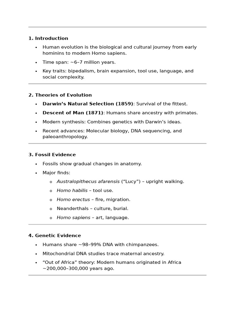Theories of Humans | PDF | Human Evolution | Homo