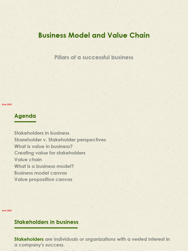 Business Model and Value Chain - Pillars of A Successful Business 2024 ...