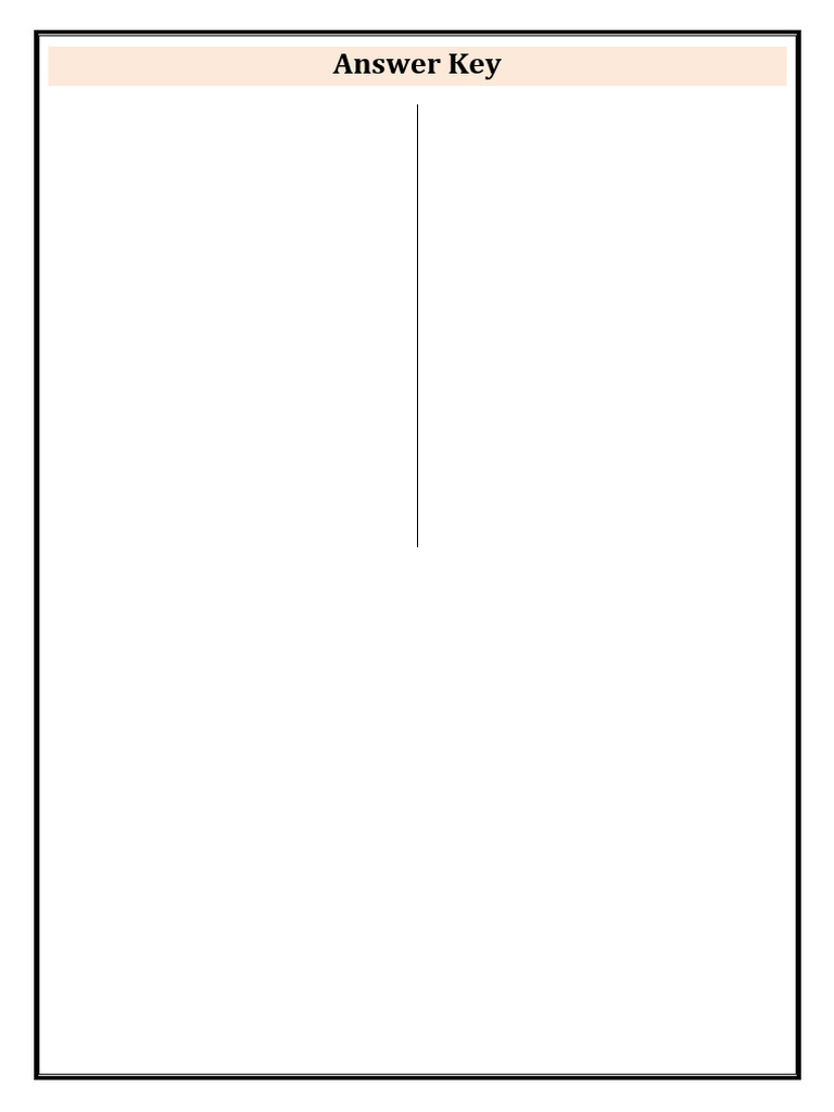 Test - Anatomy - Answer Key | PDF