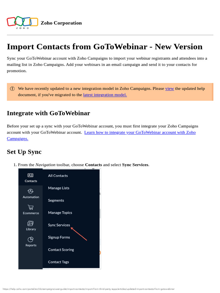 Updated Import Contacts From Gotowebinar | PDF